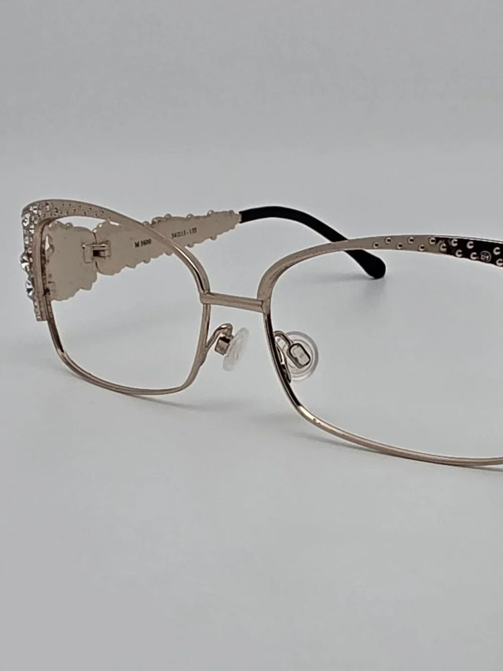 Caviar Champagne Series M5600 C.21 Silver Rhinestone Sunglasses Frame w/ Case